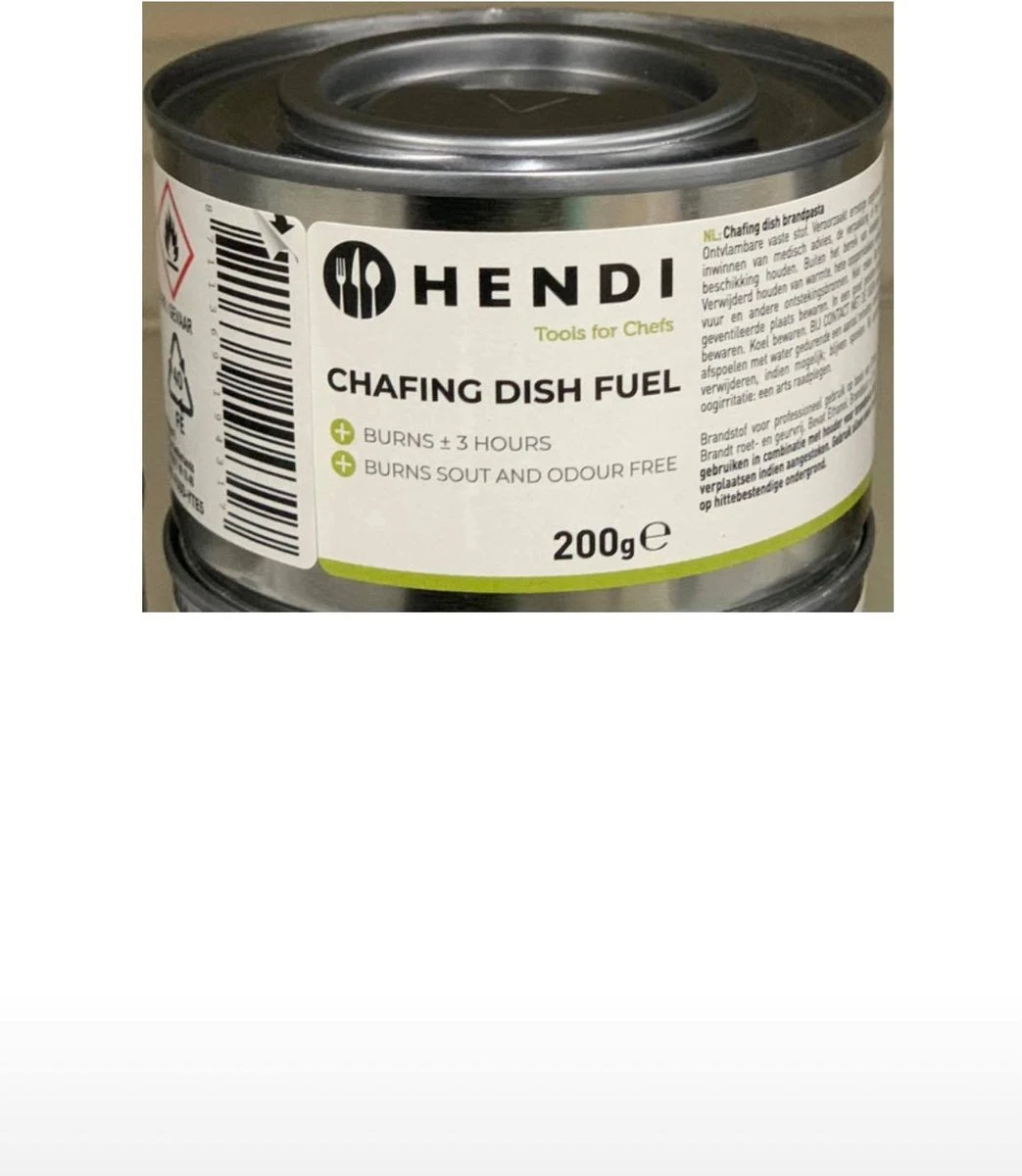 Hendi Brandpasta Voor Chafing Dish - Brandgel 200g - ( 2 Stuks ) - Afbeelding 2