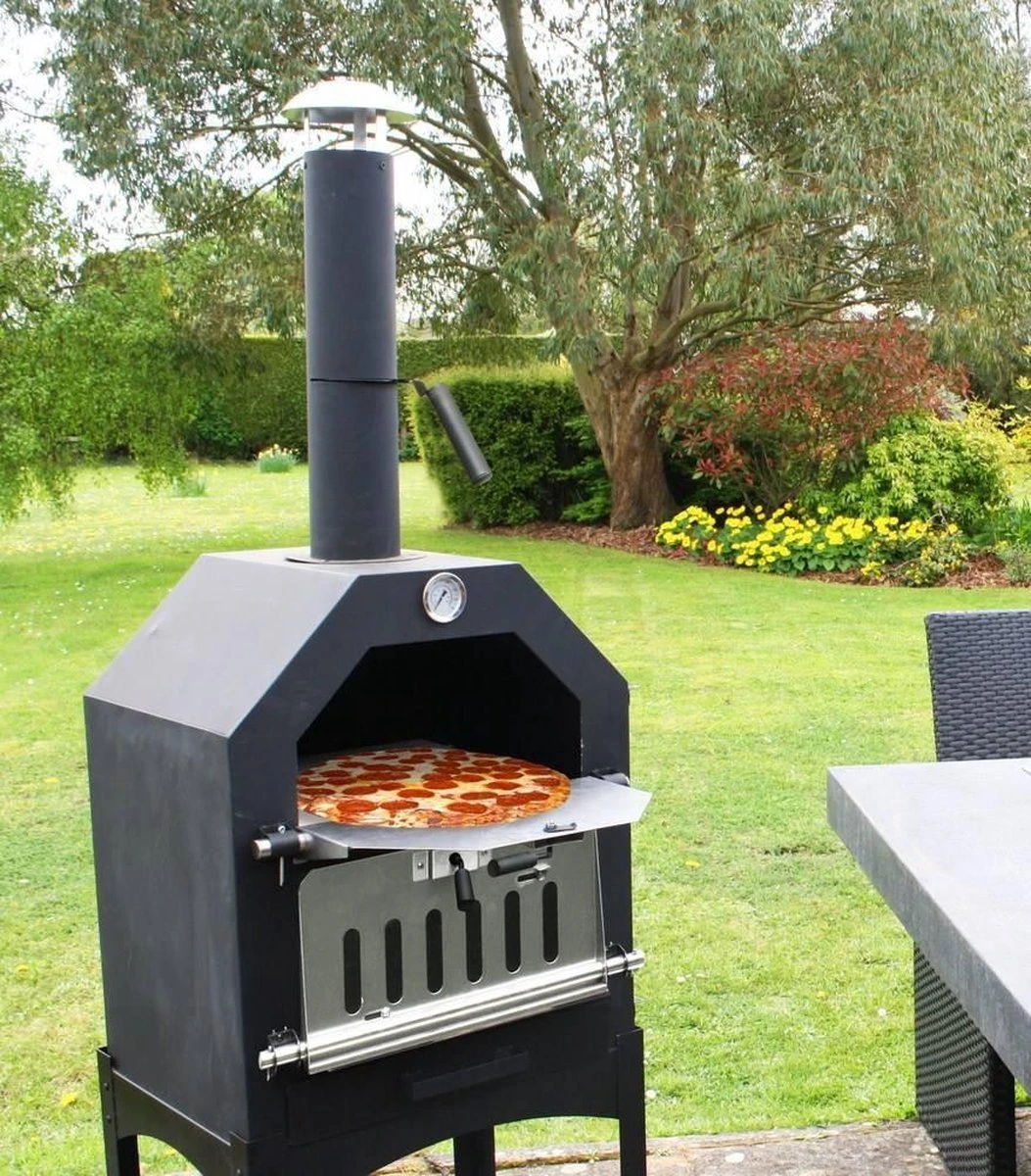 Merkloos MaxxGarden Pizza Oven - Smoker Barbecue Houtskool 45 X 65 X 158cm - Afbeelding 20