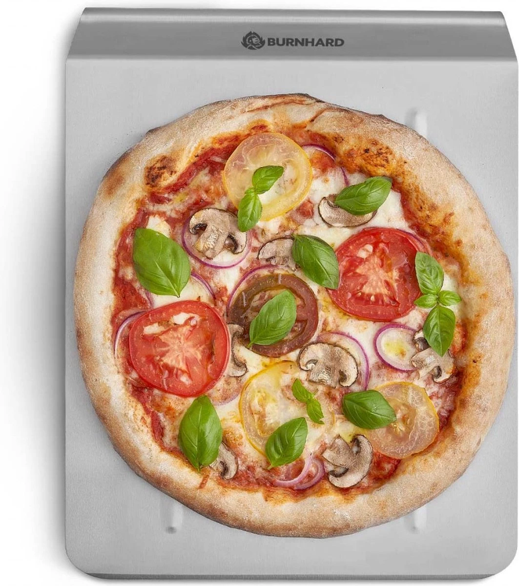 Burnhard Pizzasteen 38 X 30 X 1,5 Cm + Pizzaschep - Afbeelding 4