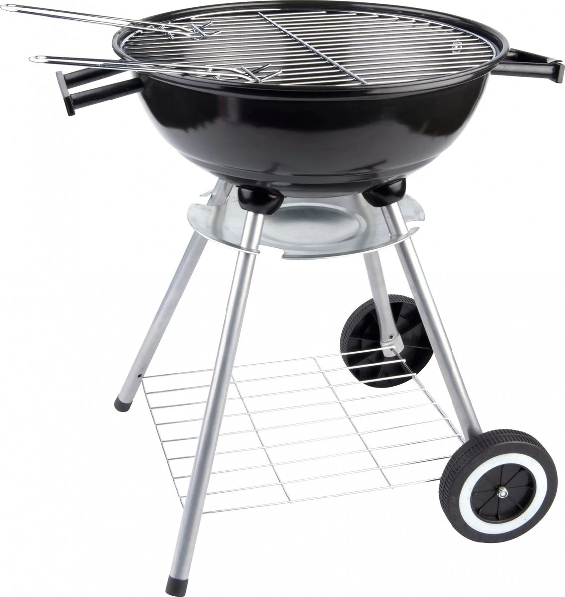 BBQ Collection Houtskoolbarbecue - Kogelbarbecue 45 X 60 Centimeter - Ronde Barbecue - Barbecue Op Wielen - Zwart - Metaal - Afbeelding 17