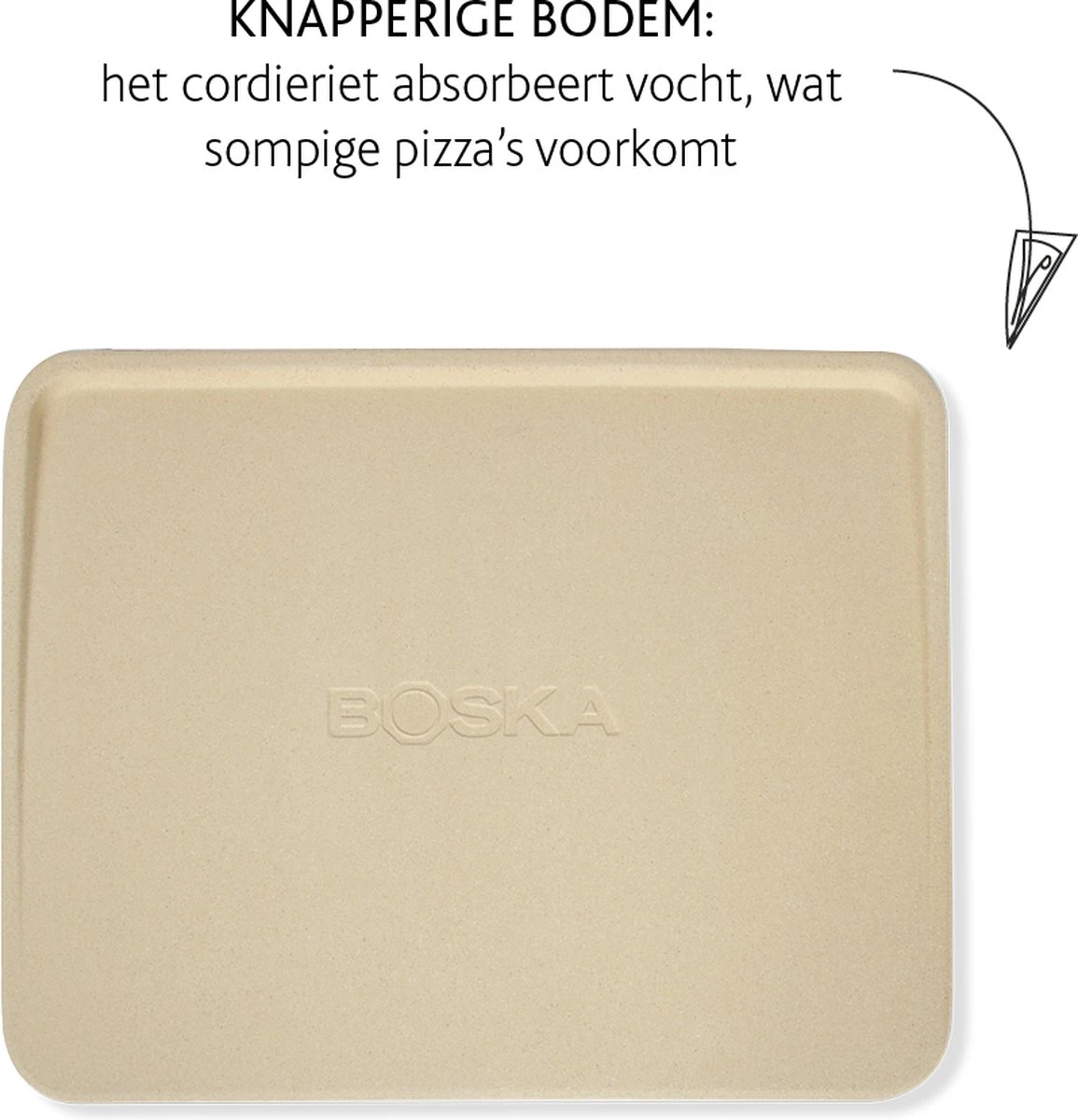 Boska Pizzasteen Deluxe Rechthoek - Voor De Oven - Knapperige Pizza's - 40x32 Cm - BBQ Accessoires - Afbeelding 2