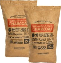Merkloos 2 Zakken Houtskool Quebracho 10KG (Zuid Amerika) Smokin’ Flavours