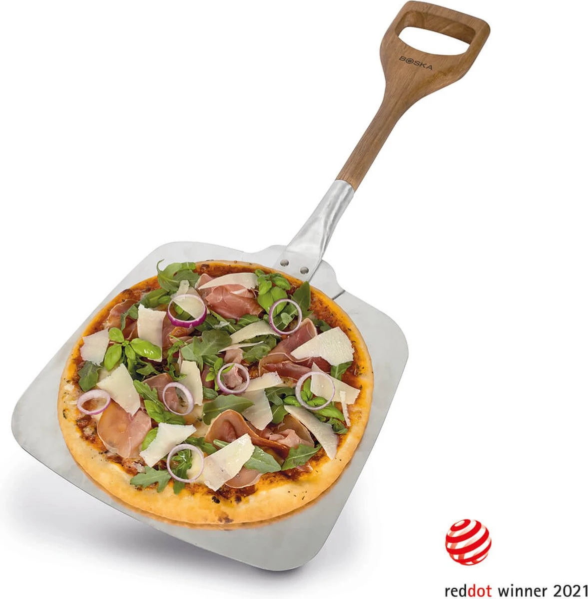 Boska Pizzaschep Barbecue - Kort Handvat - Stabiel - Aluminium - Eikenhout - BBQ Accessoires - Afbeelding 13