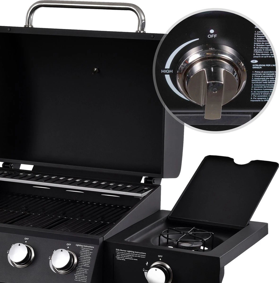 MaxxGarden Gas Barbecue - 3 Branders - Incl. Gratis BBQ Set - Afbeelding 3