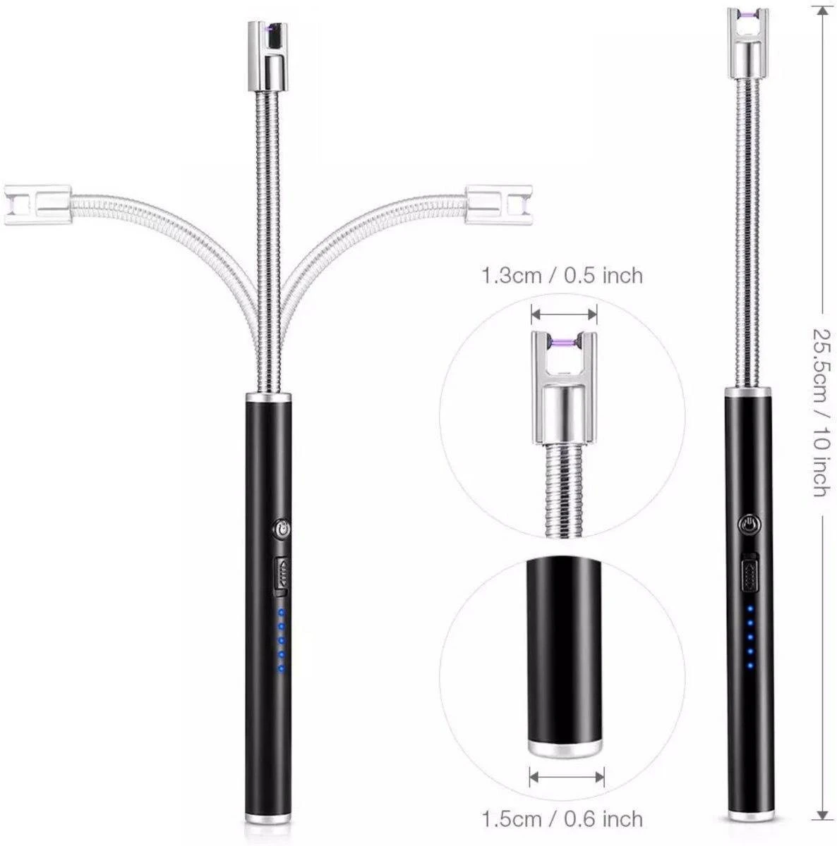Merkloos BBQ Aansteker Oplaadbaar Met Usb Kabel - Elektrische Keuken Aansteker - Flexibele Aansteker - Zwart - Afbeelding 5