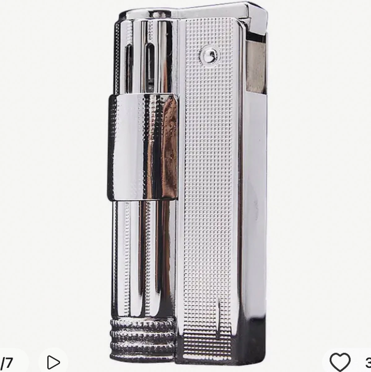 Merkloos Aansteker Metaal In De Kleur Silver Op Benzine