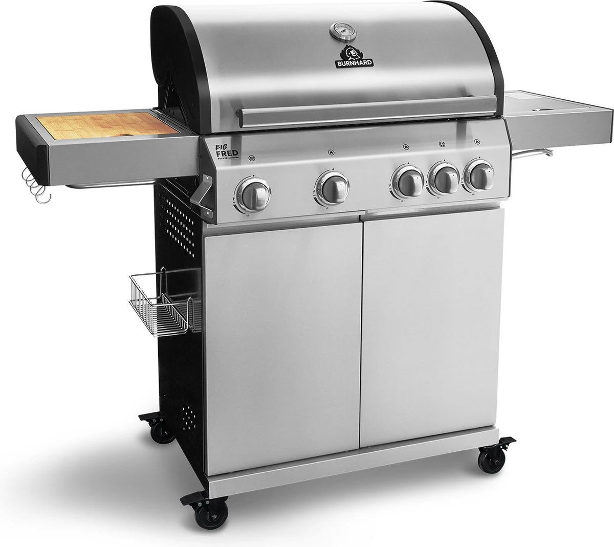 Burnhard Gas BBQ Big FRED Deluxe - 4 Branders - Incl. Keramische Infraroodbrander & Afdekhoes - Deluxe - Afbeelding 12