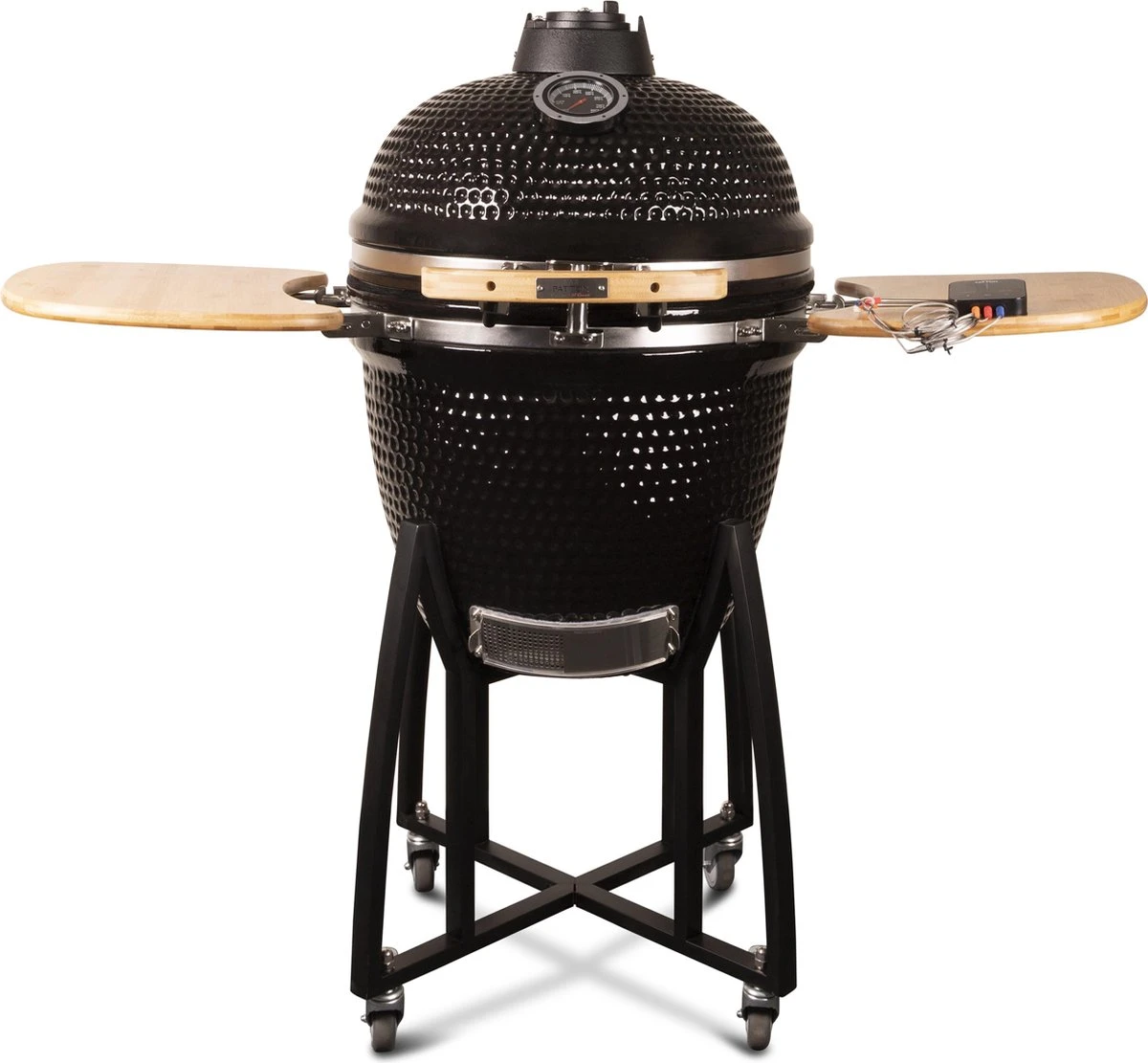 Patton - Kamado 21" - Premium Black - Keramische Barbecue - Incl. Bluetooth Kerntemperatuurmeter - LED Verlichting - Large - Compleet - Zwart - Afbeelding 18