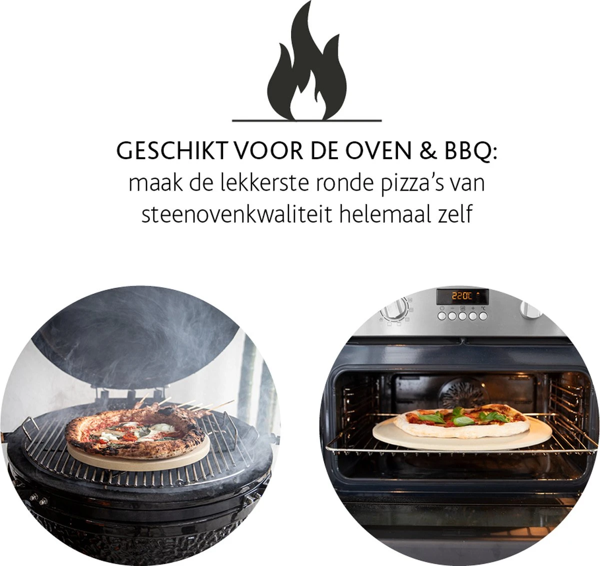 Boska Pizzasteen Deluxe - Voor Oven & BBQ - Knapperige Pizza's - Ø 29.5 Cm - BBQ Accessoires - Afbeelding 3