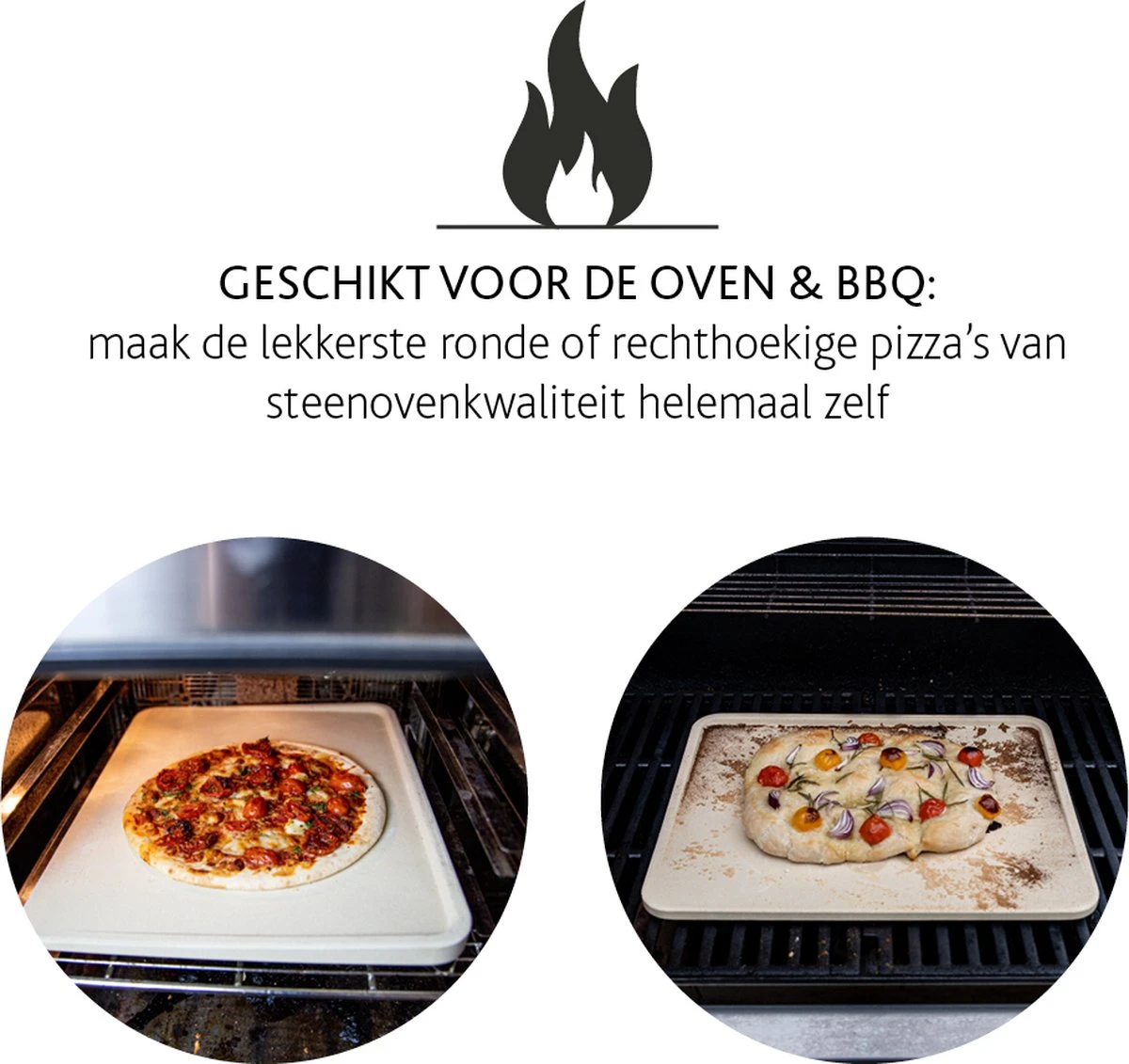 Boska Pizzasteen Deluxe Rechthoek - Voor De Oven - Knapperige Pizza's - 40x32 Cm - BBQ Accessoires - Afbeelding 6