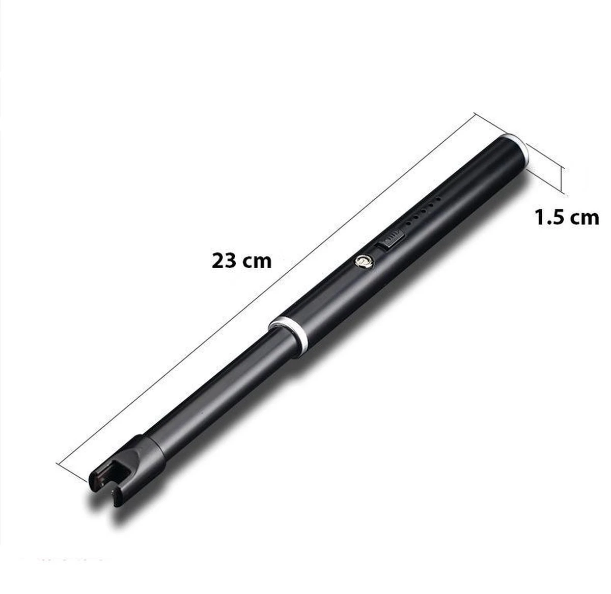 Oplaadbare Lange Dunne Elektrische Aansteker - Duurzame Plasma Aansteker - Inclusief Cadeauverpakking - BBQ – Kaarsen - Zwart - Afbeelding 5