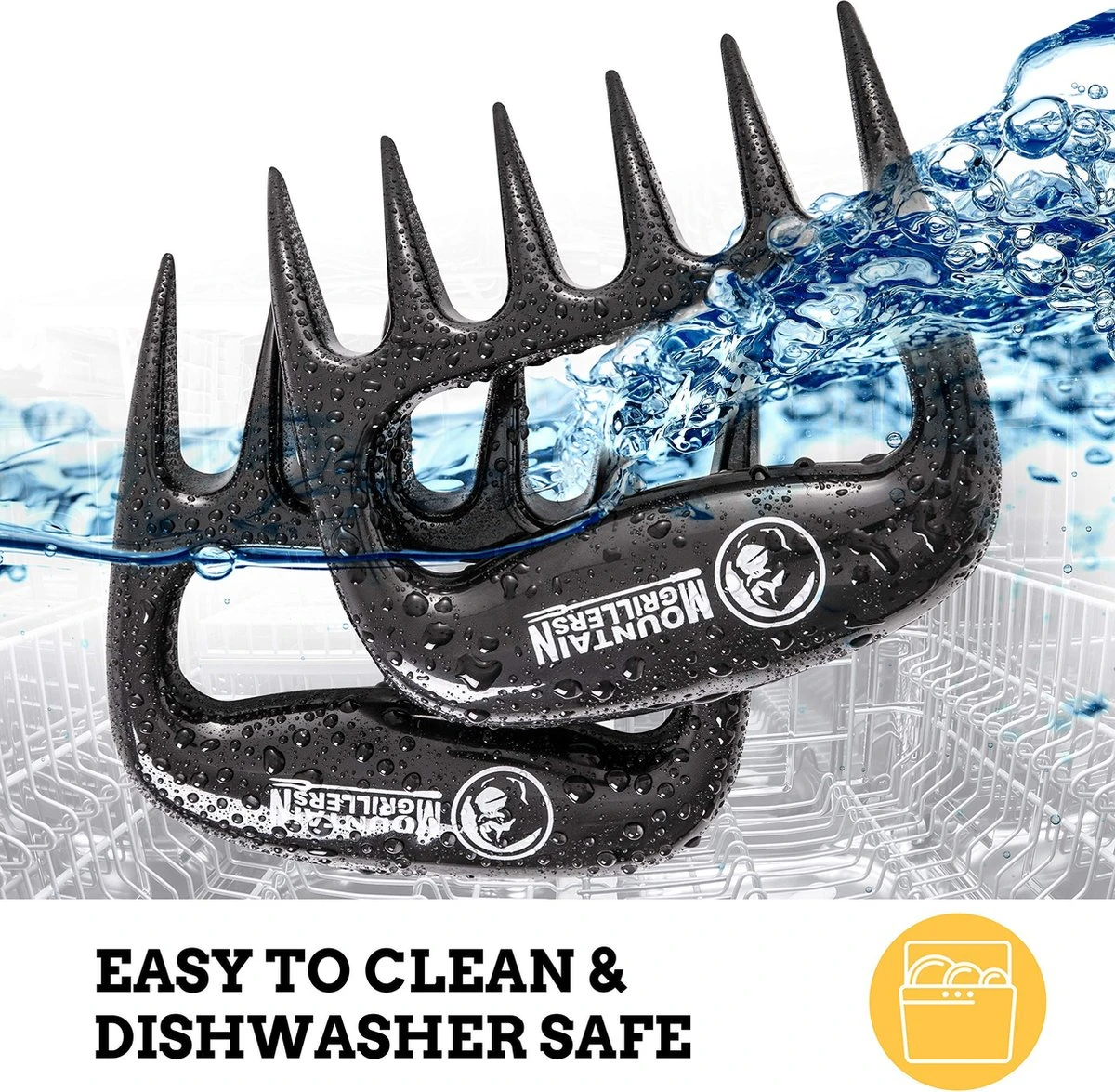 Mountain Grillers Claws-High Quality Meat Claws For American BBQ Pulled Pork-Plastic Meat Claws For Slicing-Vaatwasser Safe Bear Claws Gift Idee - Afbeelding 4