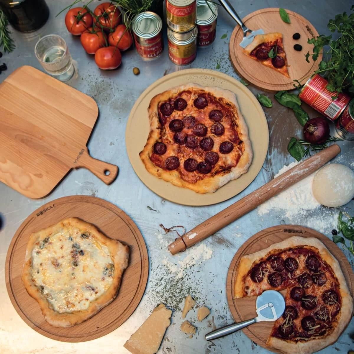 Boska Pizzasteen Deluxe L - Voor Oven & BBQ - Knapperige Pizza's - Ø 35 Cm - BBQ Accessoires - Afbeelding 4