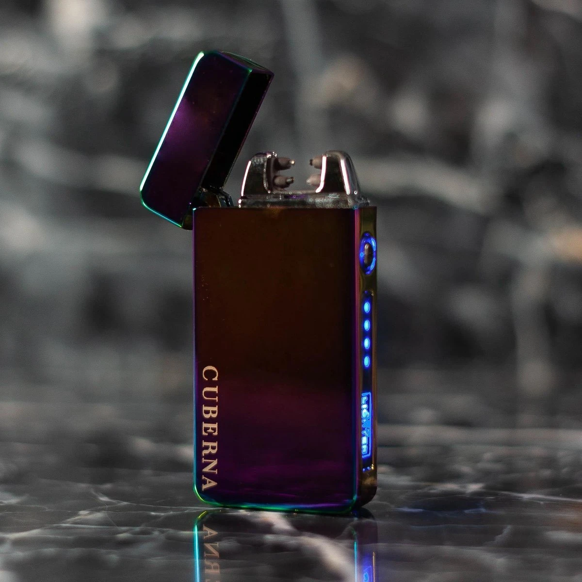 Merkloos Cuberna Elektrische Plasma USB Aansteker Met Batterij Indicator Rainbow - Wind En Storm Bestendig - Geschikt Voor Kaarsen, Vuurwerk, Sigaretten En BBQ - Afbeelding 5