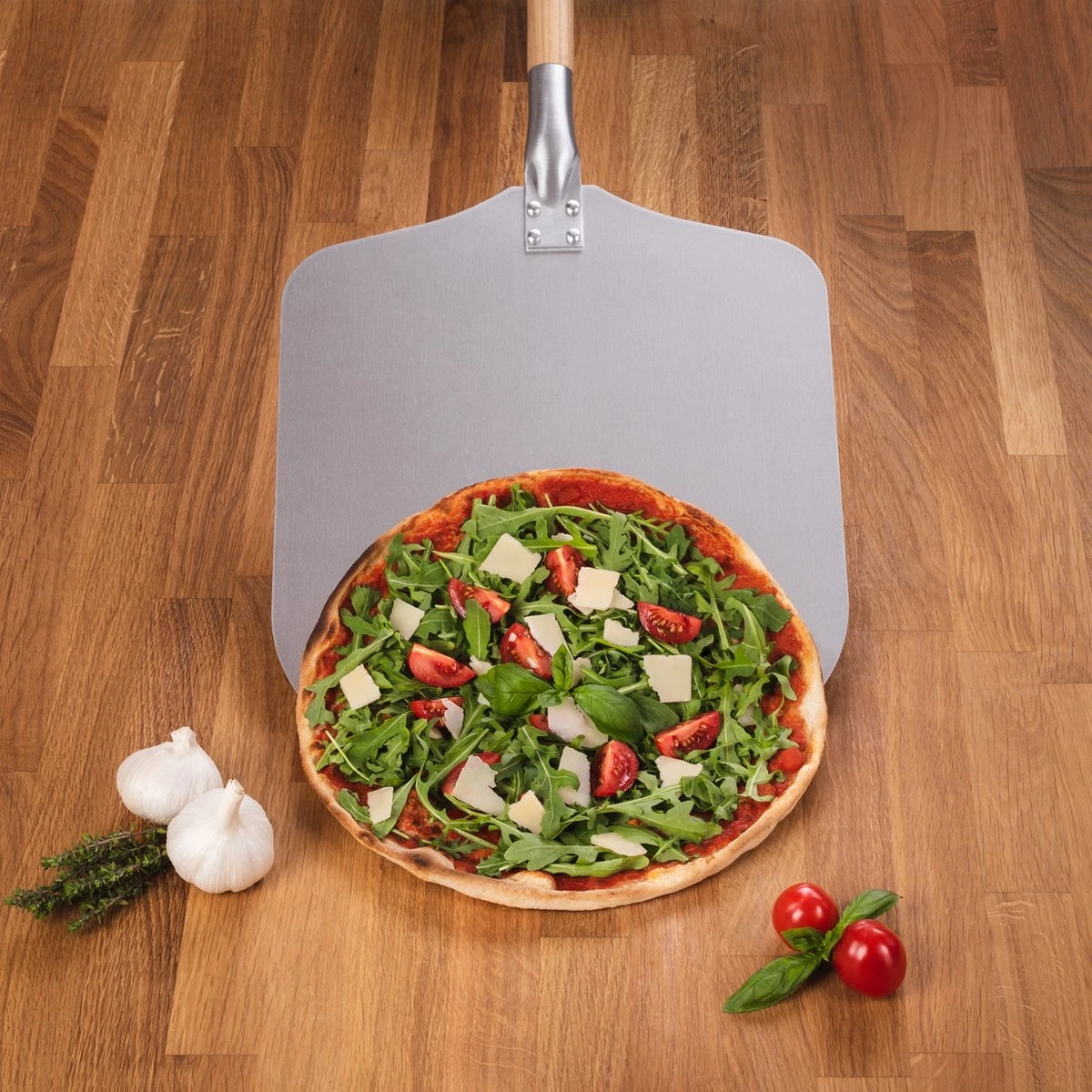 Blumtal Professionele Pizzaschep - 30,5 X 30,5 Cm - Houten Grip 85 Cm - Afbeelding 7