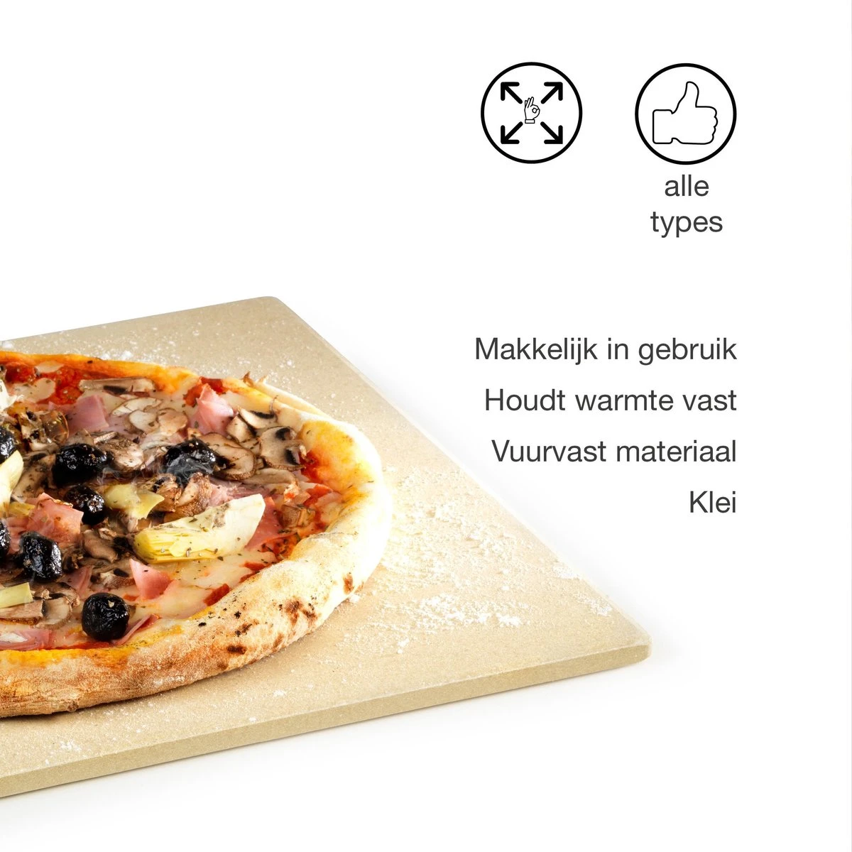 Barbecook BBQ Pizzaplaat - Pizzasteen - Voor Barbecue - Rechthoekig - 43 X 35 Cm - Afbeelding 3
