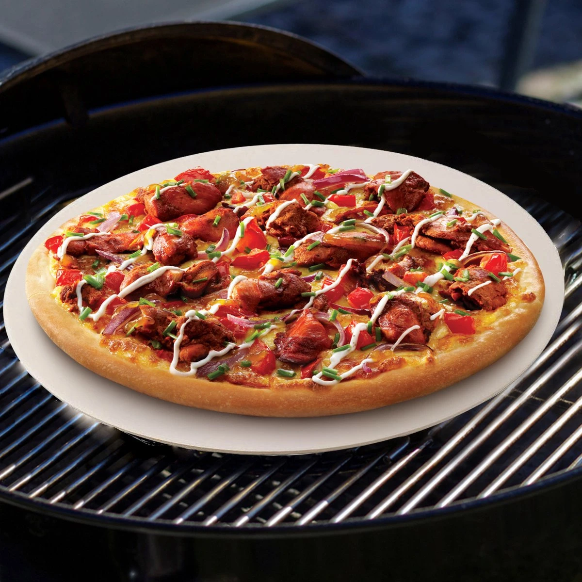 MaxxHome Pizzasteen - BBQ Steen - Pizzasteen Voor De Lekkerste Bereiding Van Een Pizza Op Jouw Barbecue Of In De Oven - Pizza Steen Rond - Medium (33 Cm) - Afbeelding 3