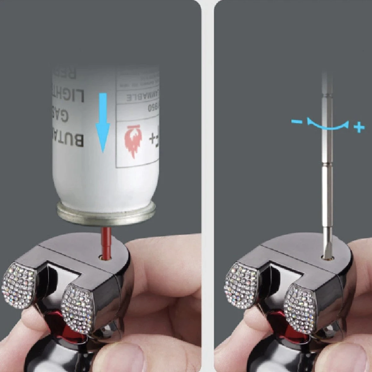 Merkloos Diamond Bear Aansteker - Kado - Valentijnsdag - Cute - TikTok - Cadeau - Afbeelding 3