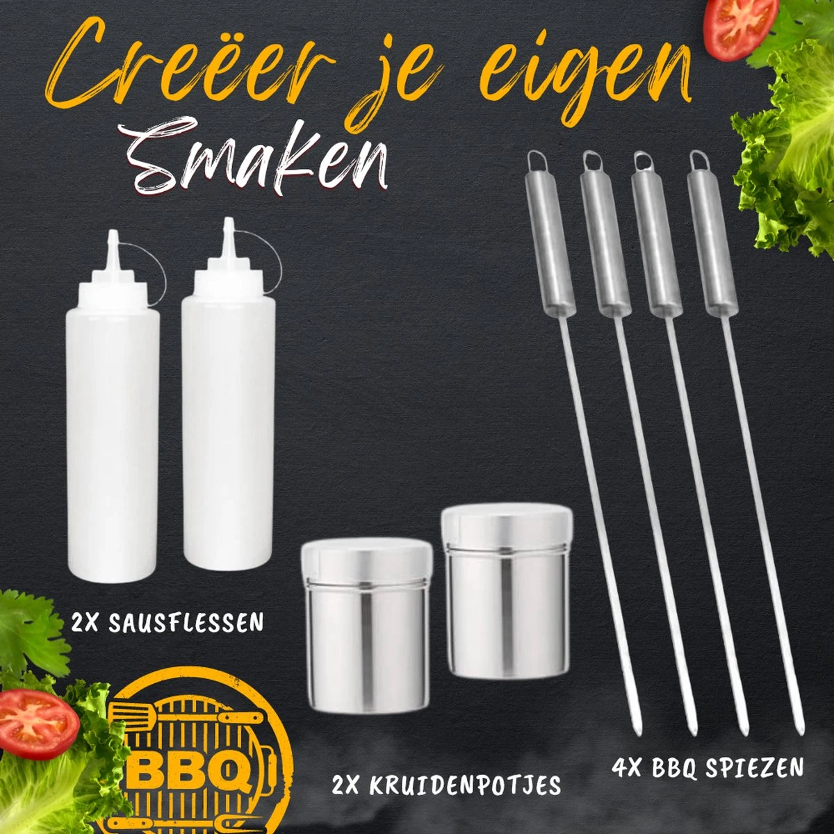 BBQ Gereedschapset - Opbergtas - BBQ Accessoires - BBQ Tang - BBQ Set - BBQ Borstel - BBQ Gereedschap - Roestvrij Staal - Afbeelding 5