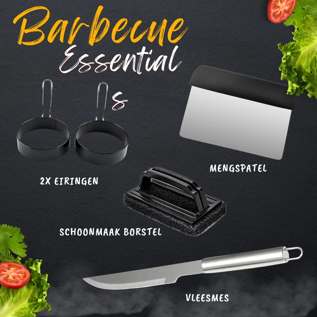 BBQ Gereedschapset - Opbergtas - BBQ Accessoires - BBQ Tang - BBQ Set - BBQ Borstel - BBQ Gereedschap - Roestvrij Staal - Afbeelding 6