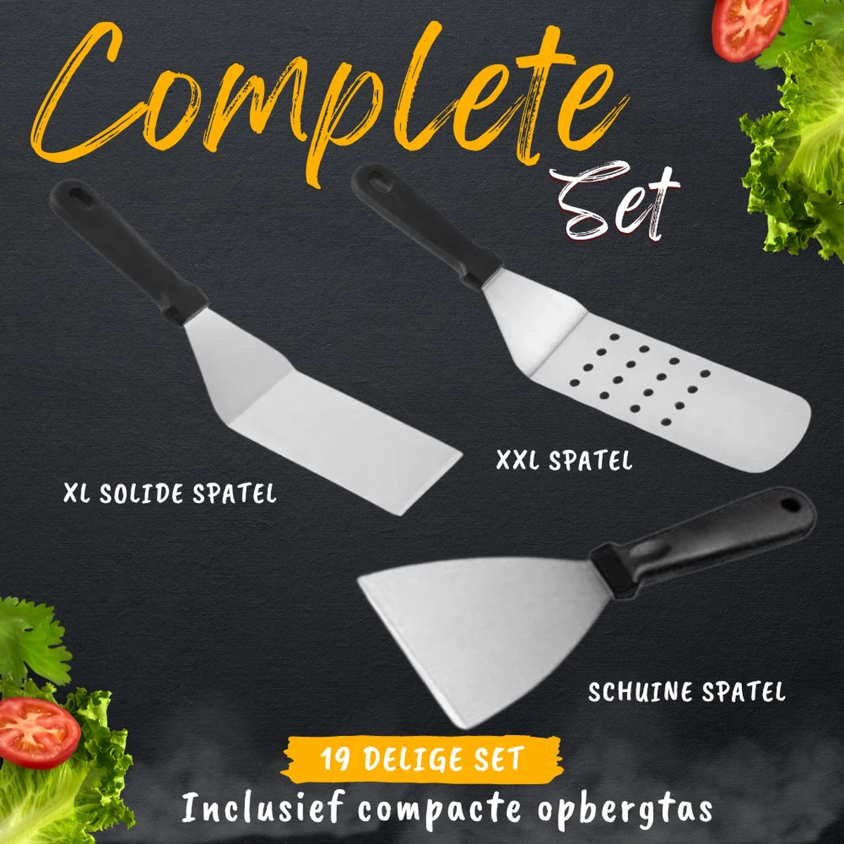 BBQ Gereedschapset - Opbergtas - BBQ Accessoires - BBQ Tang - BBQ Set - BBQ Borstel - BBQ Gereedschap - Roestvrij Staal - Afbeelding 7