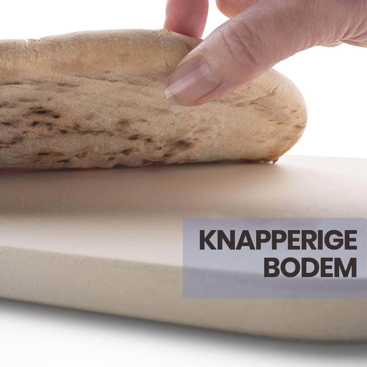 Buxibo 2in1 Pizzasteen - Voor BBQ & Oven - Inclusief Serveer Plank - Pizzabord/Pizzaplank - 30.5 X 38.1 X 1.4 Cm - Afbeelding 9