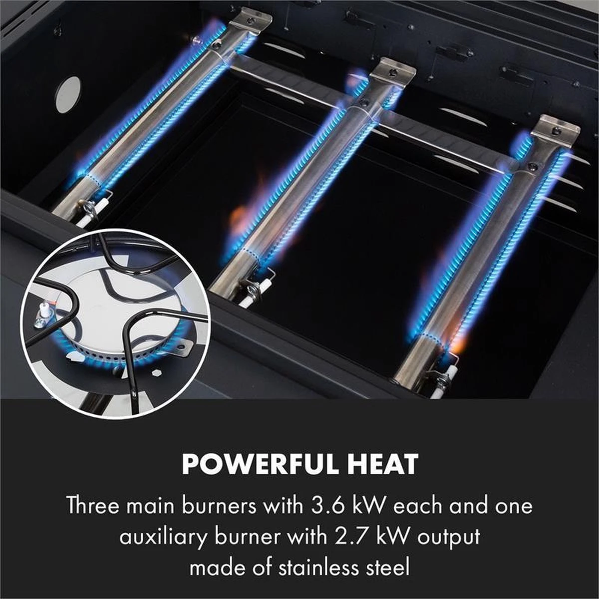 Klarstein Kingsville Double Barbecue - Houtskool- En Gasbarbecue - Smoker BBQ - Inclusief Deksels En Thermometer - Met 2 Roosters - Zwart - Afbeelding 10