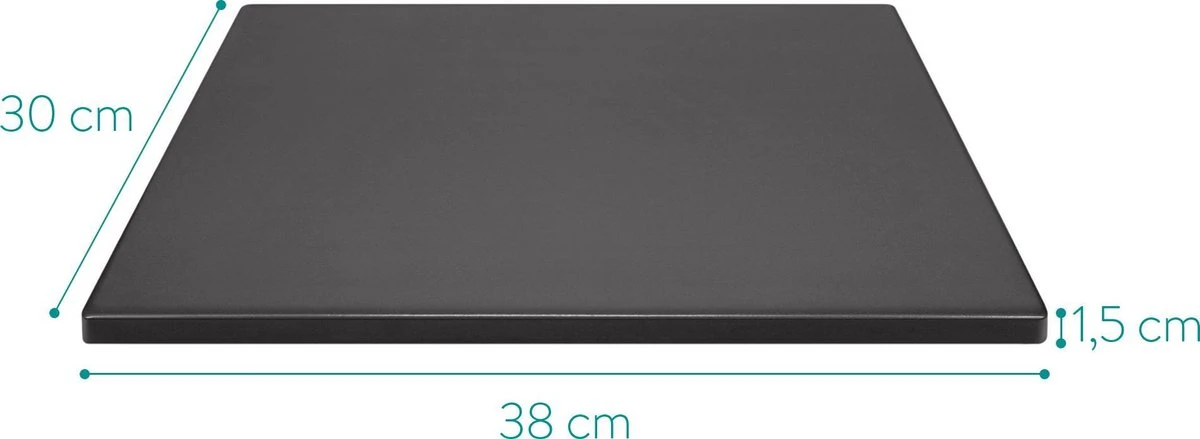 Navaris Pizzasteen XL Voor Oven En Barbecue - Rechthoekige Pizzaplaat 38 X 30 Cm - Inclusief Receptenboek - Keramisch Geglazuurd - Zwart - Afbeelding 4