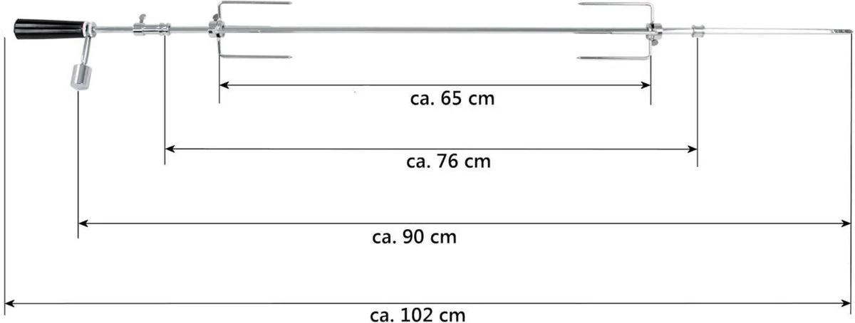 BBQNovation Elektrisch Draaispit Deluxe Met Extra Lang RVS Spit Geschikt Voor Meeste GAS BBQ's - Afbeelding 6