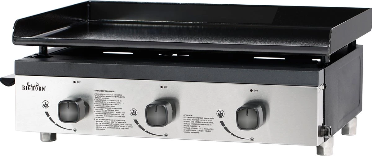 Bighorn Plancha Grill - Gasbarbecue – Tabletop – Draagbaar – 3 Branders - Afbeelding 10
