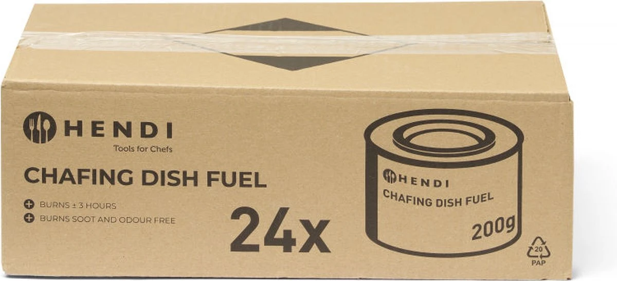 Hendi Brandpasta Voor Chafing Dish - Brandgel 200g - ( 24 Stuks ) - Afbeelding 3