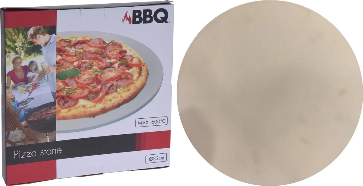 MaxxHome Pizzasteen - BBQ Steen - Pizzasteen Voor De Lekkerste Bereiding Van Een Pizza Op Jouw Barbecue Of In De Oven - Pizza Steen Rond - Medium (33 Cm) - Afbeelding 5