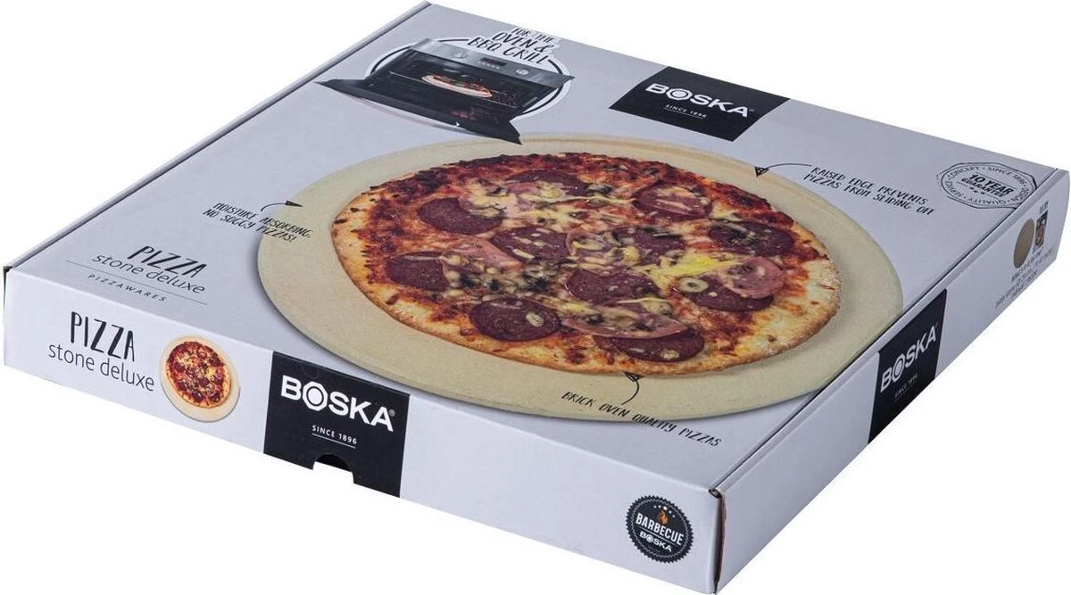 Boska Pizzasteen Deluxe L - Voor Oven & BBQ - Knapperige Pizza's - Ø 35 Cm - BBQ Accessoires - Afbeelding 6