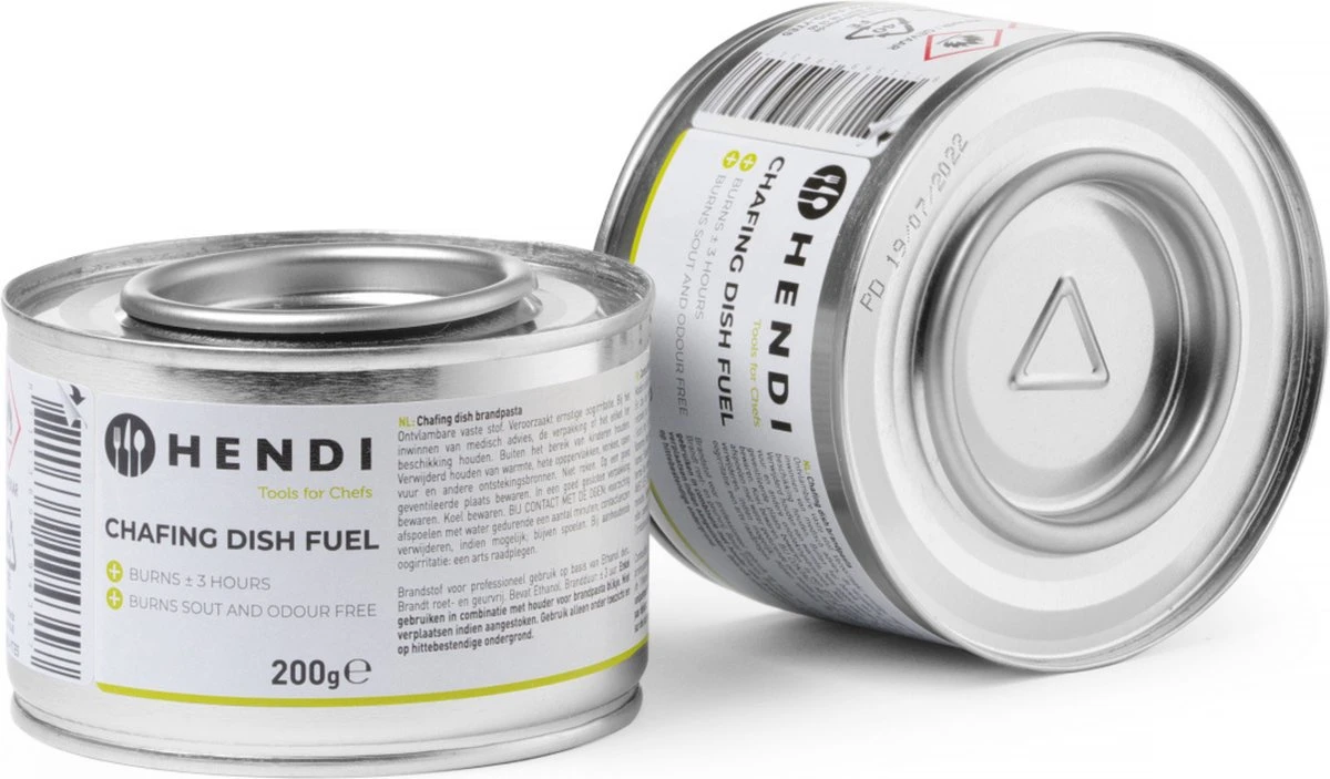 Hendi Brandpasta Voor Chafing Dish - Brandgel 200g - ( 6 Stuks ) - Afbeelding 2