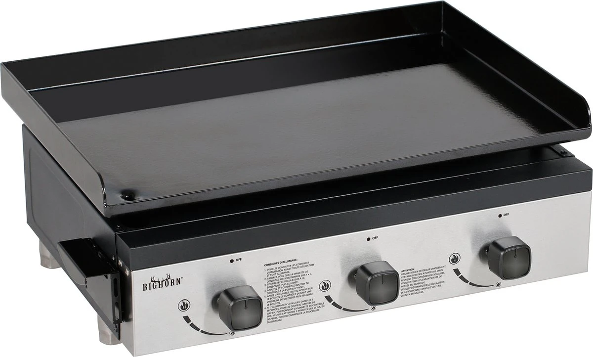 Bighorn Plancha Grill - Gasbarbecue – Tabletop – Draagbaar – 3 Branders