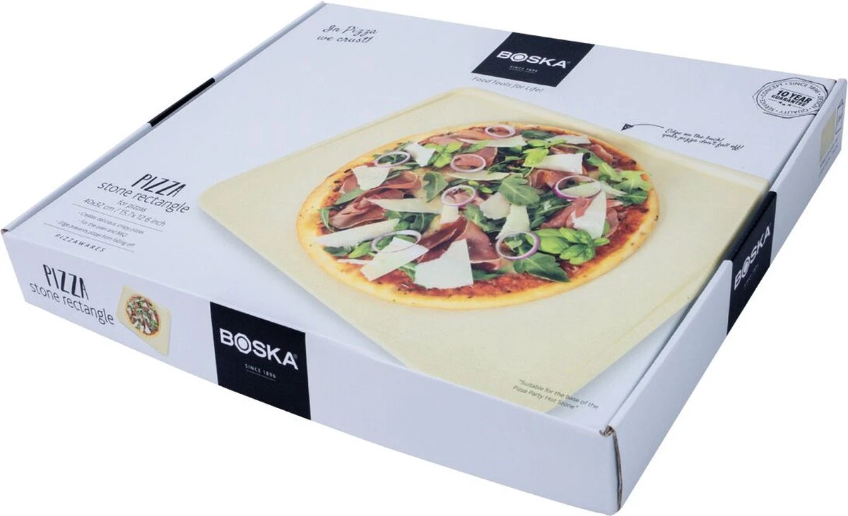 Boska Pizzasteen Deluxe Rechthoek - Voor De Oven - Knapperige Pizza's - 40x32 Cm - BBQ Accessoires - Afbeelding 8