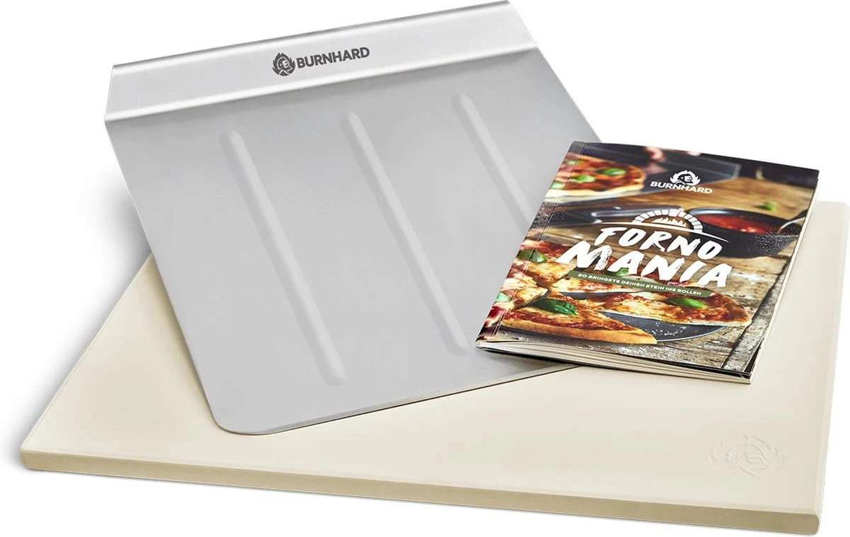 Burnhard Pizzasteen 38 X 30 X 1,5 Cm + Pizzaschep - Afbeelding 11