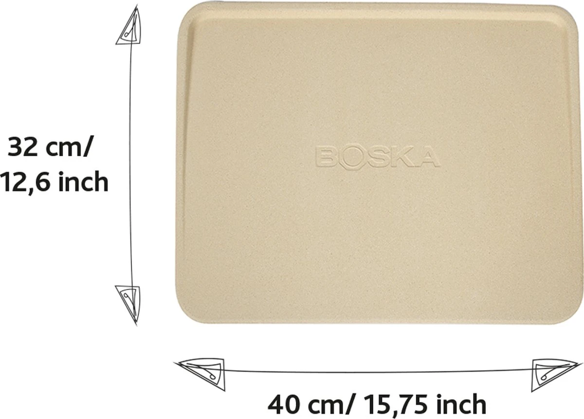 Boska Pizzasteen Deluxe Rechthoek - Voor De Oven - Knapperige Pizza's - 40x32 Cm - BBQ Accessoires - Afbeelding 7