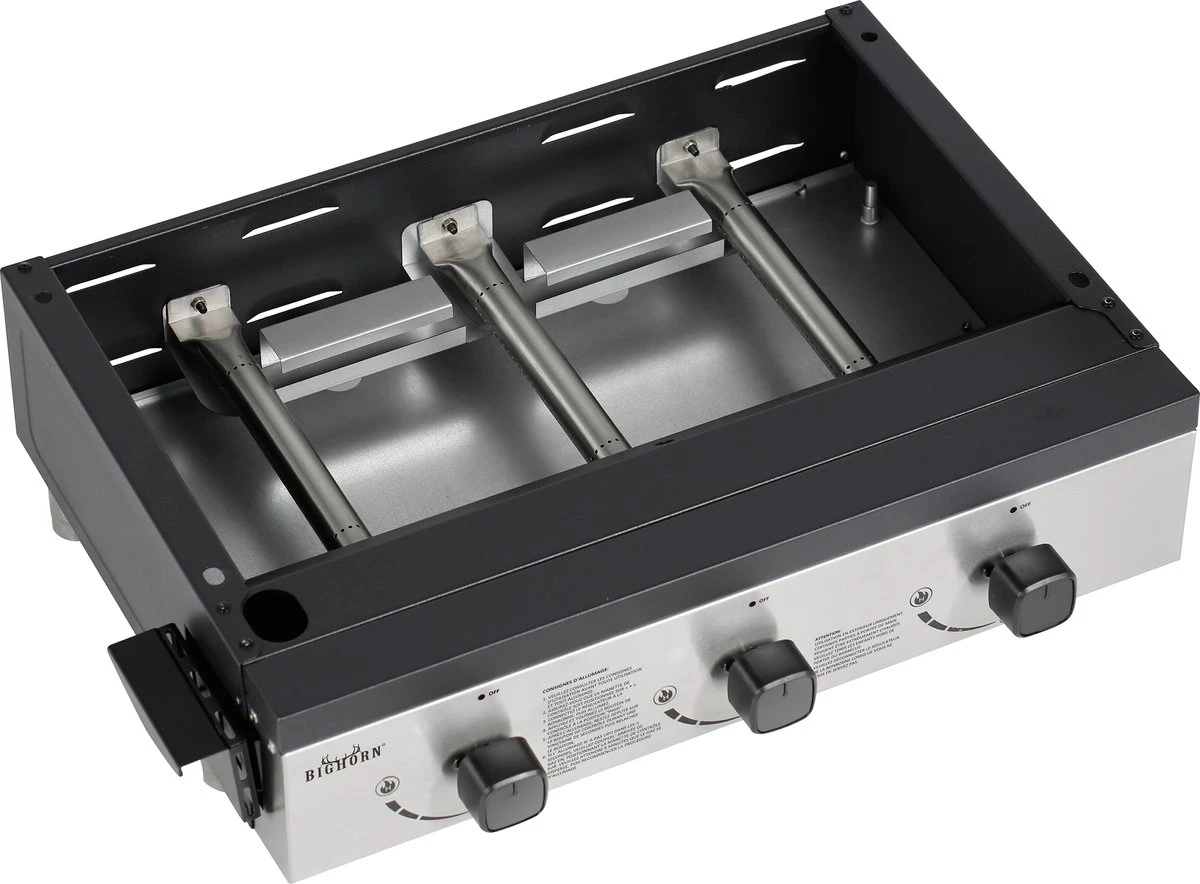 Bighorn Plancha Grill - Gasbarbecue – Tabletop – Draagbaar – 3 Branders - Afbeelding 6
