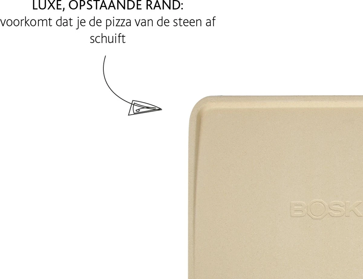 Boska Pizzasteen Deluxe Rechthoek - Voor De Oven - Knapperige Pizza's - 40x32 Cm - BBQ Accessoires - Afbeelding 4