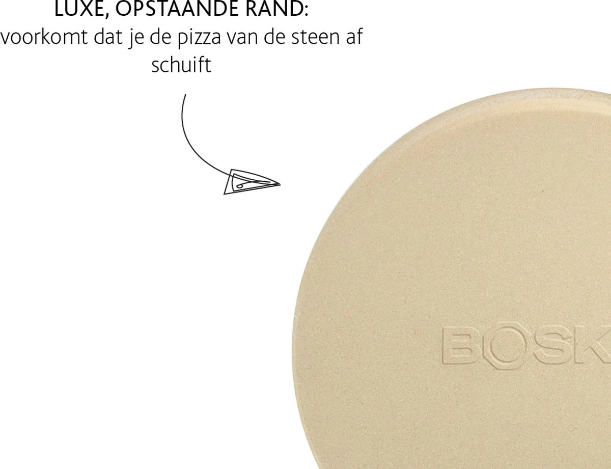 Boska Pizzasteen Deluxe - Voor Oven & BBQ - Knapperige Pizza's - Ø 29.5 Cm - BBQ Accessoires - Afbeelding 5