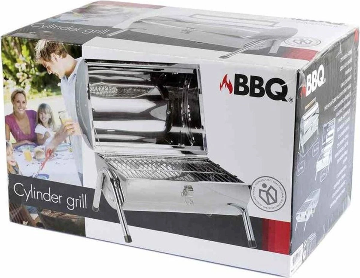 BBQ Collection Houtskoolbarbecue - Cilinder - Chroom - Afbeelding 4