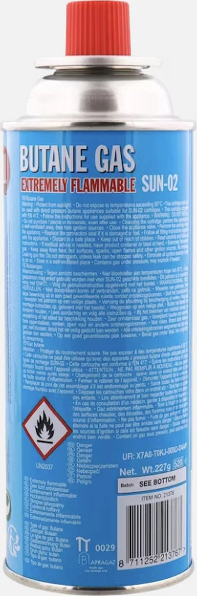 Merkloos Butaan Gasbussen - 8 Stuks Voordeelverpakking - Afbeelding 2