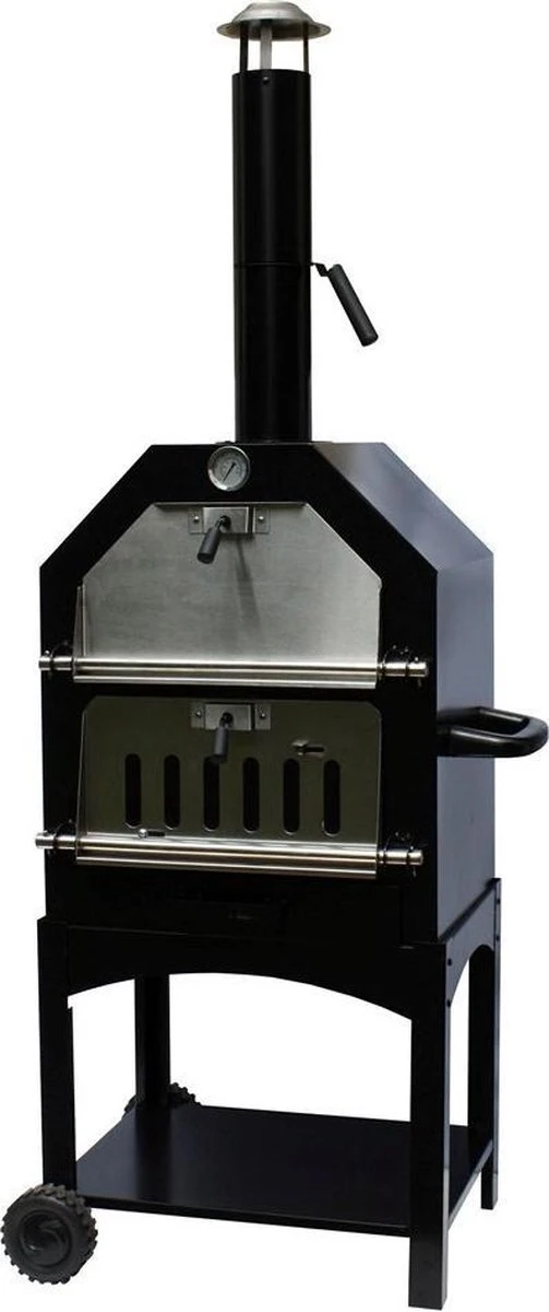 Merkloos MaxxGarden Pizza Oven - Smoker Barbecue Houtskool 45 X 65 X 158cm - Afbeelding 17