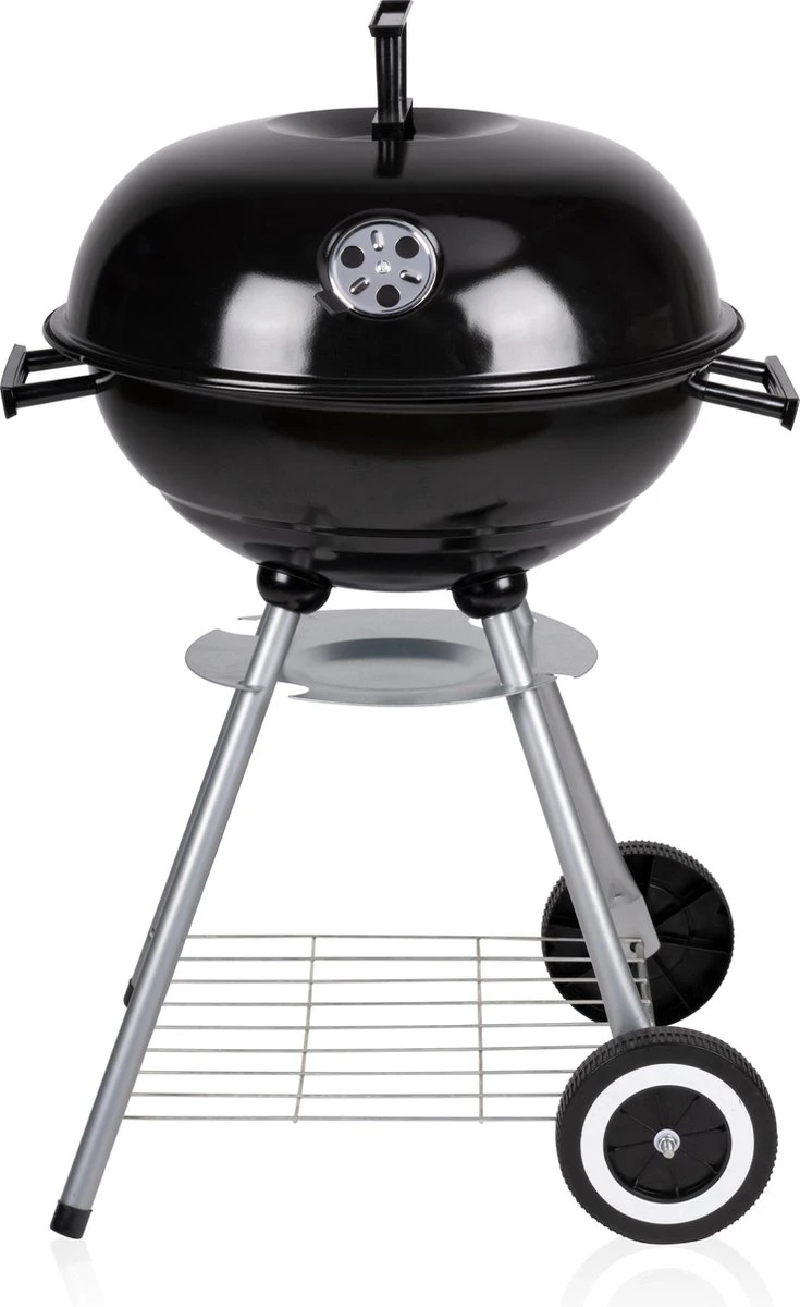 BBQ Collection Houtskoolbarbecue - Kogelbarbecue 45 X 60 Centimeter - Ronde Barbecue - Barbecue Op Wielen - Zwart - Metaal