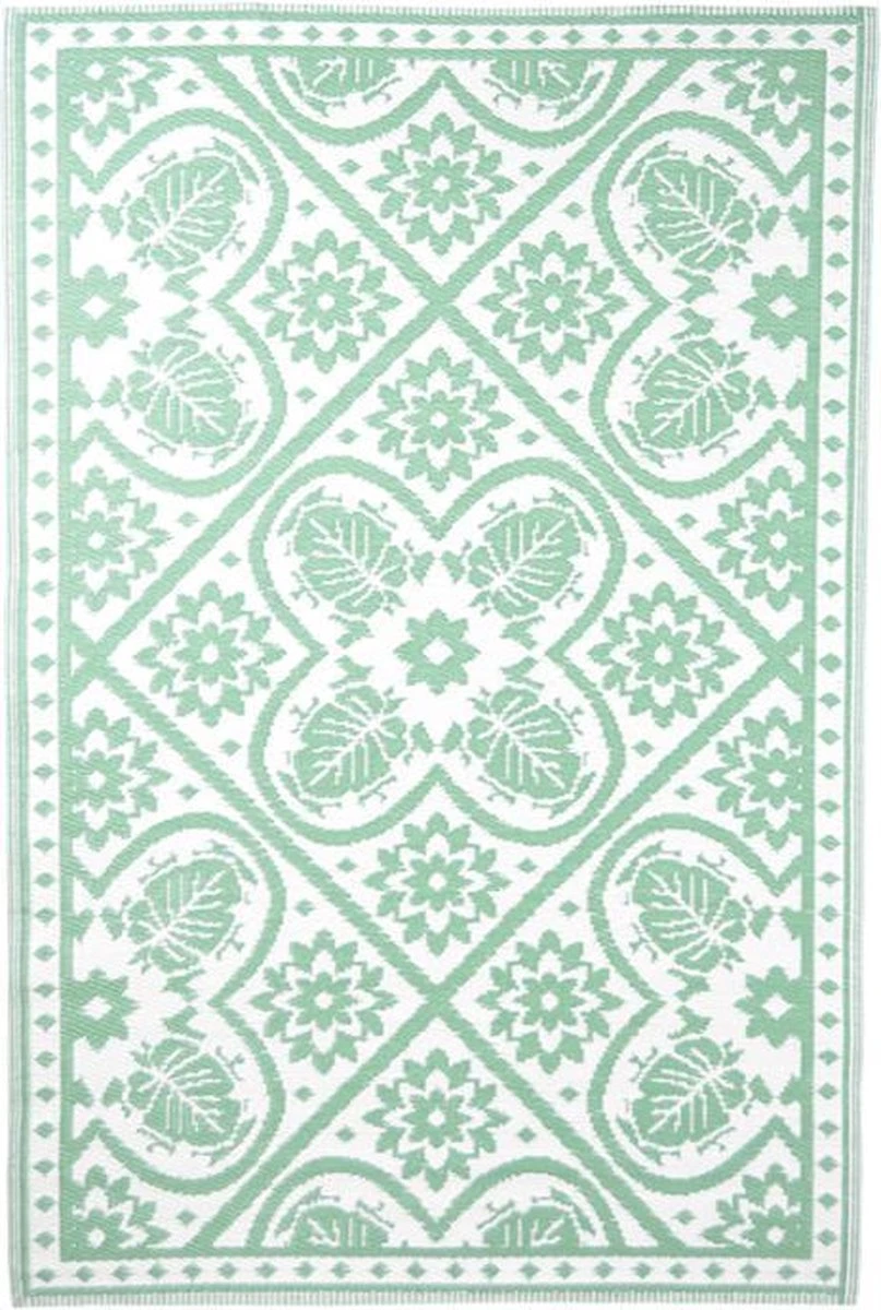 Esschert Design Buitenkleed 182x122 Cm Groen En Wit - Afbeelding 8