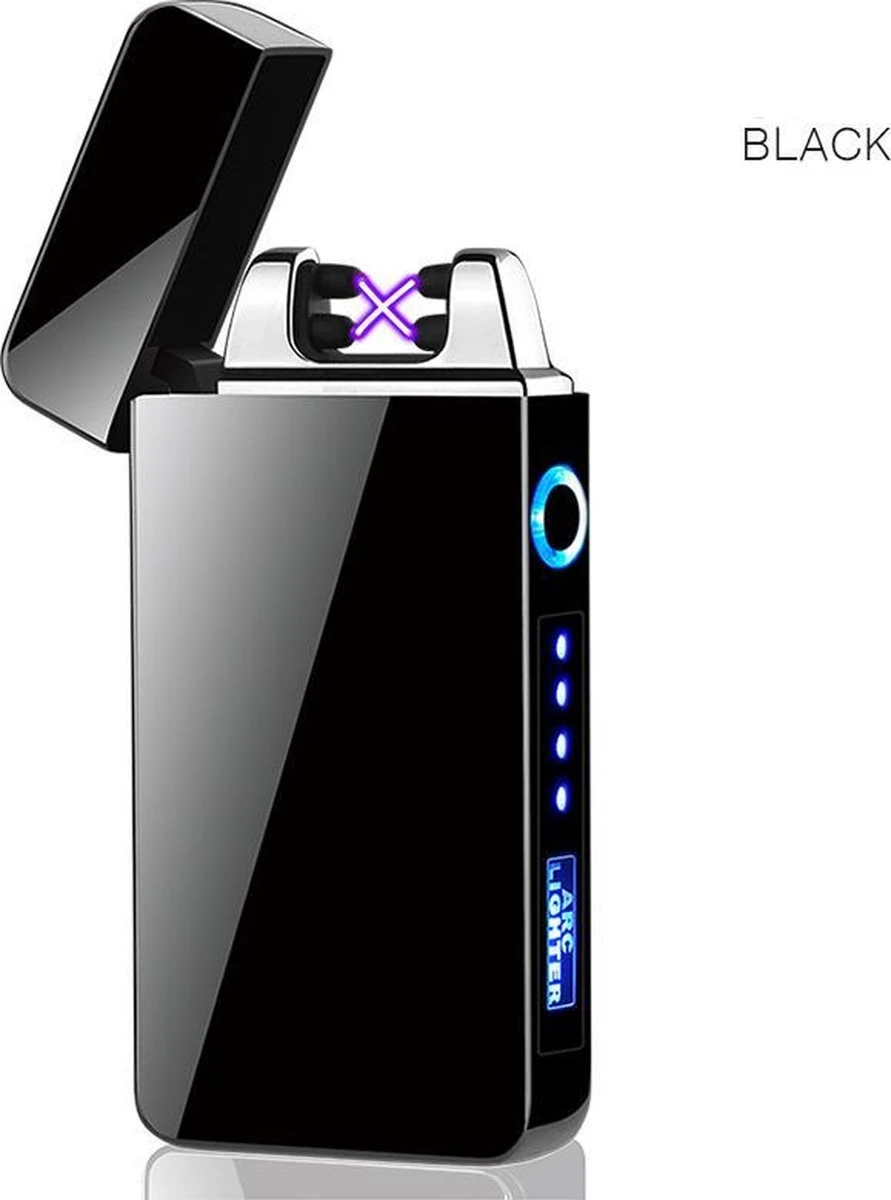 Merkloos Cuberna Elektrische Plasma USB Aansteker Met Batterij Indicator Ice Black - Wind En Storm Bestendig - Geschikt Voor Kaarsen, Vuurwerk, Sigaretten En BBQ - Afbeelding 6