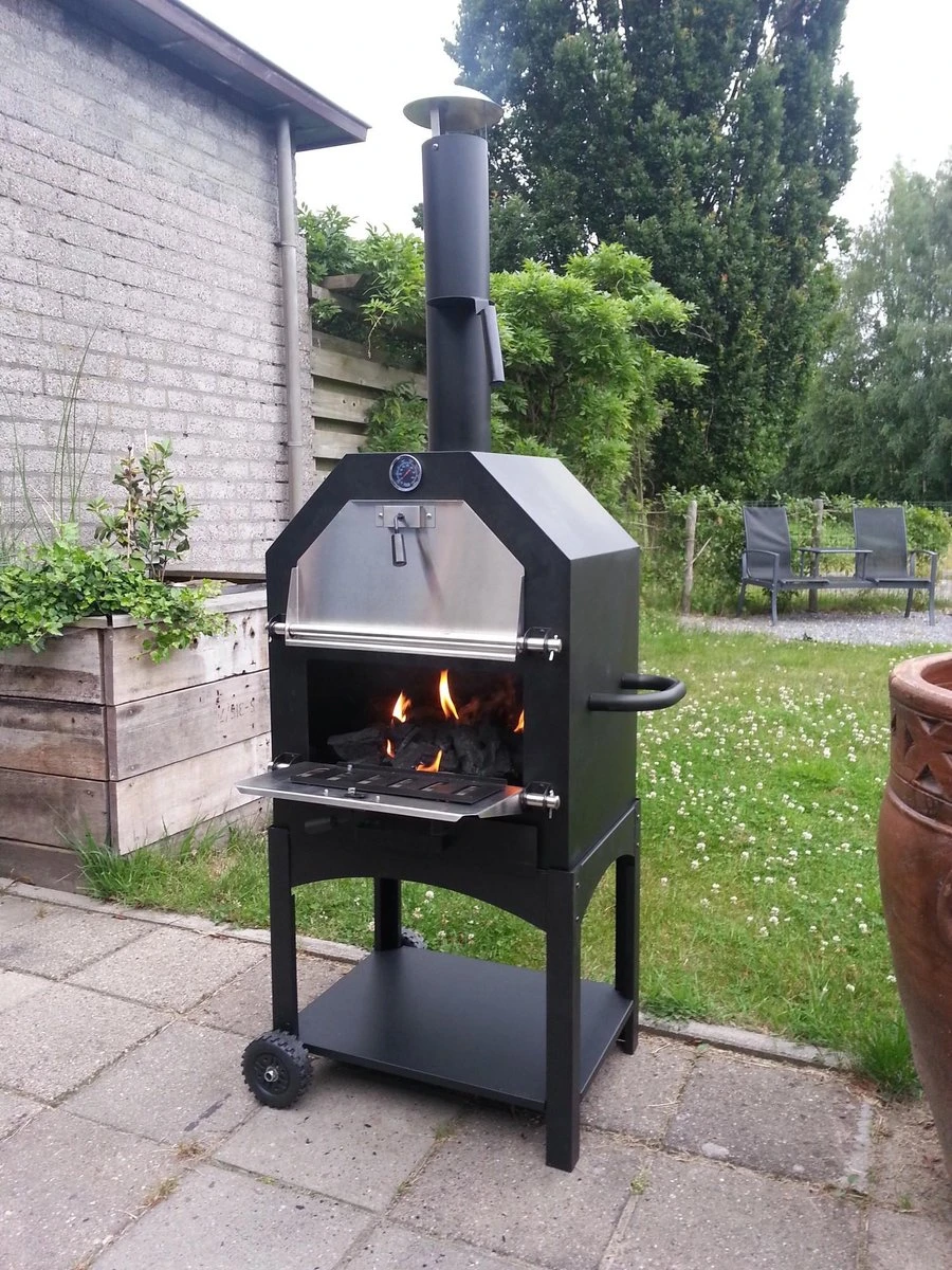 Merkloos MaxxGarden Pizza Oven - Smoker Barbecue Houtskool 45 X 65 X 158cm - Afbeelding 16