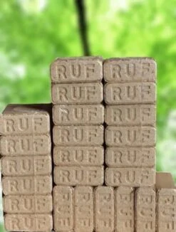 Merkloos RUF Briketten - Brandhout - Geperst Hout - 10 Kg - 12 Briketten