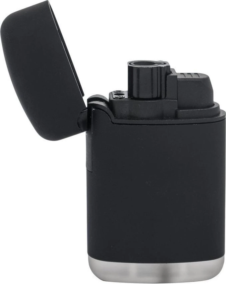 Merkloos Torch Turbo Aansteker Navulbaar Zwart - Afbeelding 2